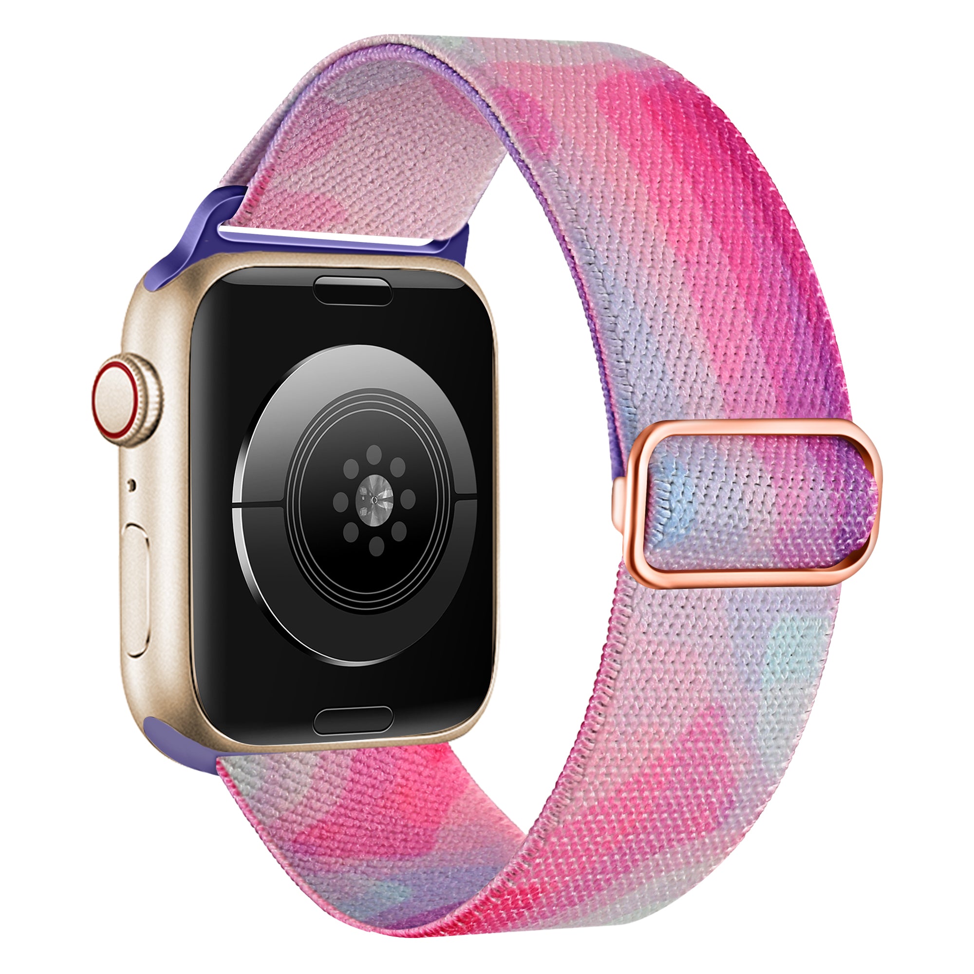 Watch Band for Apple Watch Series 8 7 41mm / Series 6 5 4 SE (2022) SE 40mm / Series 3 2 1 38mm , Adjustable Nylon Pattern Braided Strap - Purple Blue Watch Band for Apple Watch Series 8 7 41mm / Series 6 5 4 SE (2022) SE 40mm / Series 3 2 1 38mm , Adjustable Nylon Pattern Braided Strap - Purple Blue